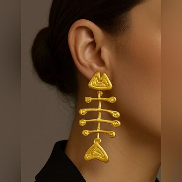 Fish dangle Earrings #1594 - Picture 1 of 4